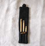 Wooden Nalbinding Needles, Hornbeam wood, Weaving needles, Knitting needles, Needles set, With case, Set of 3,Nålebinding,Naalbinding needle