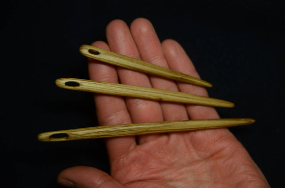 Oak wood nalbinding needles / Handcarved wooden naalbinding needle / Set of 3  nalbinding needles / Wooden needles /  Nålebinding / Medieval