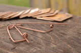 Handforged pin /11 cm,  Copper pin for weaving / Tablet weaving / Medieval weaving tool / Medieval reenactment pin / Hammered pin