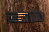 Needles for naalbinding, Set of 4 oaken needles, Nalbinding, With linen woolen case, Medieval weaving, Viking reenactment, Wooden needles
