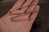 Handforged pin /11 cm,  Copper pin for weaving / Tablet weaving / Medieval weaving tool / Medieval reenactment pin / Hammered pin