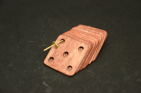 Tablet weaving cards /5 holes weaving cards/ Wooden tablets /  set of 8 - 100 pcs / 5 cm x 5 cm/ Braid weaving/ Tablet weave / Weaving loom