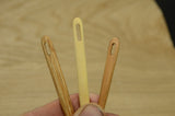 Set of 3 wooden needles / Nalbinding needle / Wooden toothbrush rag rug needle / Wooden needle / Weaving needle / Lengths 12,10,7 cm