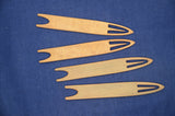 Net shuttle / Weaving shuttle / 17 cm length / Tablet weaving/ Inkle weaving/ Beech wood / Saami style shuttle/ Hammock making/ Rigid Heddle