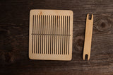 Rigid heddle board with shuttle/ Backstrap weaving/ Inkle weaving/ Tape loom/ Backstrap loom/ Handweaving loom/ Viking craft/ Band weaving