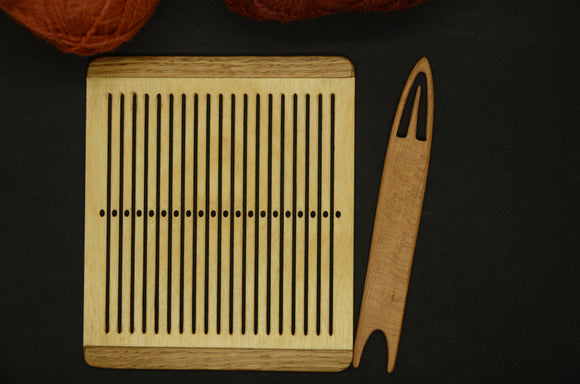Rigid heddle board with Netting shuttle/ Saami shuttle/ Backstrap weaving/ Inkle weaving/ Handweaving loom/ Viking craft/ Band weaving