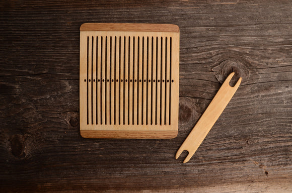 Rigid heddle board with shuttle/ Backstrap weaving/ Inkle weaving/ Tape loom/ Backstrap loom/ Handweaving loom/ Viking craft/ Band weaving