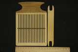 Rigid heddle board with shuttle / Oaken handle / Weaving loom / Back Strap Loom / Handweaving loom/ Viking craft/ Tape loom /Braid weaving