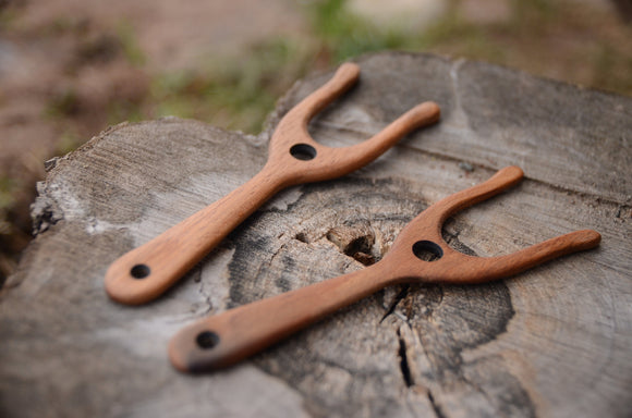 Lucet, Beech wood, Knitting fork, Weaving fork, Cord making, Wooden lucet fork,  Lucet with handle, Viking weaving, Cord braiding