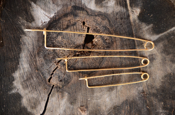 Set of 3  bronze pins, 11 13 20cm, Pins for tablet weaving, Card weaving fastener, Brass pin, Card weaving, Tablet weaving,Medieval weaving,