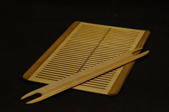 Rigid Heddle, OAK trimming, 34 holes, Weaving Loom, loom with shuttle, Weaving board,Backstrap weaving,Inkle weaving, Viking craft