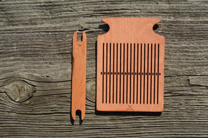 Rigid Heddle weaving loom, 18 holes,  with Shuttle, Red Heddle, Weaving board, Rigid weaving, Inkle weaving, Handweaving loom