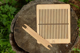 Rigid heddle loom and shuttle, 20 holes, Hand weaving, weaving kit ,Viking reenactment, Viking weaving, Baltic weaving, VytuVatu