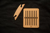 Small rigid heddle, 8 holes, Heddle for weaving, Bandweaving for beginner,Backstrap loom, Ethno craft, Weaving for kids. Heddle with shuttle
