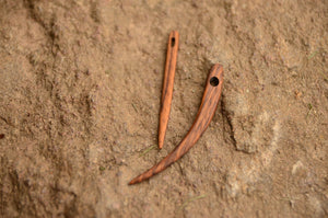Nalbinding needles, Wooden needles, Set of 2 needles, Medieval needles, Curved needle, Wooden needles for nalbinding