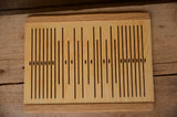 Rigid heddle 7pattern, OAK trimming, Double slot heddle, 7 slot rigid heddle, Oak wood, Pick-Up Rigid Heddle, 7 Pattern Thread Slots