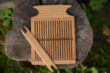 Rigid Heddle weaving loom, Natural oak wood, with Shuttle, Oaken shuttle, Weaving board, Inkle weaving, Table loom, Handweaving