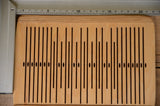 Double slotted, 9 slot rigid heddle, OAK wood, Pick-Up Rigid Heddle, 9 Pattern Thread Slots, 9 pattern strings, band weaving, belt weaving