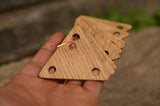 Triangle Weaving Tablets, Oaken tablets, Tablet weaving cards, Oak hardwood tablets , Cards for card weaving, Medieval  weaving, VytuVatu
