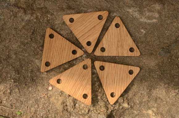 Triangle Weaving Tablets, Oaken tablets, Tablet weaving cards, Oak hardwood tablets , Cards for card weaving, Medieval  weaving, VytuVatu
