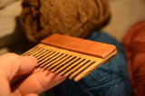 Weaving comb, Comb with needle, oak and cherry, Nalbinding needle, Tapestry beater for looms, Wooden supply for weaving, Baltic weaving