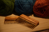 Weaving comb, Comb with needle, oak and cherry, Nalbinding needle, Tapestry beater for looms, Wooden supply for weaving, Baltic weaving