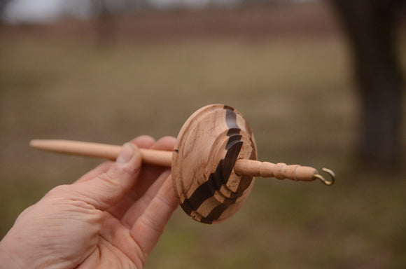 Drop Spindle, Hand spindle, spindle for spinning wool, Vytu Vatu Clear finish, Handcrafted Spinning Tool
