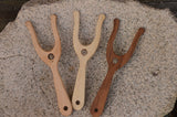 Lucet, Knitting fork, Weaving fork, Cord making, Wooden lucet fork,  Lucet with handle, Viking weaving, Cord braiding, Braiding tool