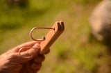 Band  locker, 12 cm, Weaving holder, Braid holder, Weaving tool, Tablet weaving, Inkle loom, Rigid heddle weaving, Walnut, Card weaving