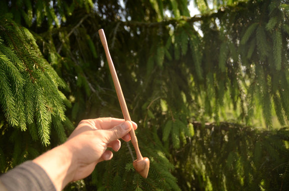 Handcrafted Support Spindle | Mango Wood Drop & Supported Spindle | Low Whorl Spinning Tool