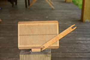 Rigid Heddle Board with Shuttle & Optional Loom Dock | Backstrap Weaving Tool | Table Loom Accessory | Hand Weaving Kit