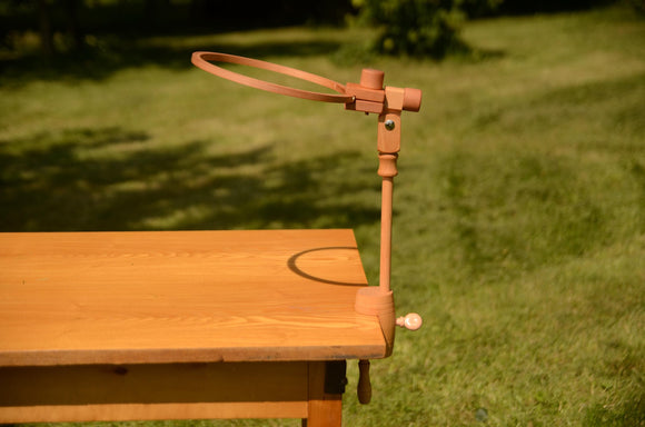Embroidery Hoop Holder Stand – Adjustable Cross Stitch Lap Stand, Clamp-On Table Needlework Frame for DIY Embroidery