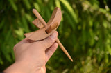Handcrafted Turkish Spindle | Mango Wood Drop Spindle for Spinning Wool | Wooden Hand Spindle Tool