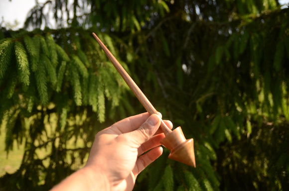 Handcrafted Support Spindle | Mango Wood Drop & Supported Spindle | Low Whorl Spinning Tool