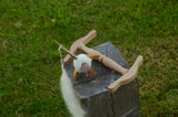 Spindle Kit with Niddy Noddy & 50g Natural Merino Wool – Hand Spinning Starter Set