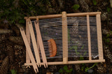 Wooden Weaving Frame Loom – Fully Assembled Beech Wood Frame with 3 Shuttles & Weaving Comb – Ready to Weave!