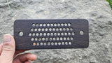 Large Tablet Weaving Separator – Handmade Black Oak Wood – 59 Holes