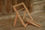Large Wooden Weaving Frame Loom – 40×40 cm Beech Wood | Use Standing or Flat | Easy Assembly | 2 Shuttles + Comb Included