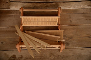 Rigid Heddle Loom 50 cm | Beech Hardwood Weaving Loom | 35 cm Weaving Width, Double Heddle Capable