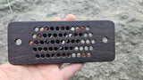 Large Tablet Weaving Separator – Handmade Black Oak Wood – 59 Holes