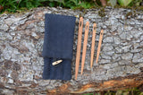 Needles for naalbinding, Set of 4  needles with case, Set for weaving, Medieval weaving, Viking reenactment, Wooden needles, Beech wood