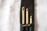 Wooden Nalbinding Needles / With case / Set of 3 / Handcarved needle / Nålebinding / Nålbinding / Naalbinding needle / Medieval art