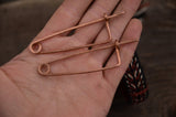 Copper pin, Tablet weaving, Card weaving, Medieval pin, Pin for reenactment, Pin for weaving, Handmade pin, Fastener for weaving