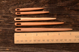 Nalbinding needles with case / Apple tree wood / Set of 5 wooden needles / Handcarved needle / Nålebinding / Nålbinding / Medieval needle /