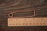 Copper pin, 9cm, Tablet Card weaving, Medieval pin, Pin for reenactment, Pin for weaving, Handmade pin,Fastener for weaving