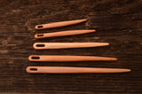 Nalbinding needles with case / Apple tree wood / Set of 5 wooden needles / Handcarved needle / Nålebinding / Nålbinding / Medieval needle /