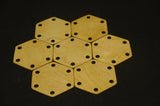 Hexagon tablets for weaving, 6 holes tablet weaving cards, Hexagonal cards, 6 sided tablets, Wooden tablets, Medieval weaving