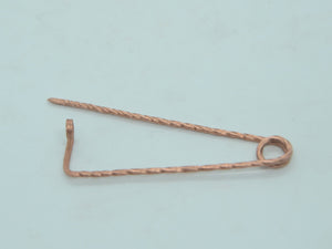 Handforged twisted pin, 9 cm length, Copper pin for weaving, Tablet weaving, Card weaving,  Medieval reenactment pin, Tablets fastener