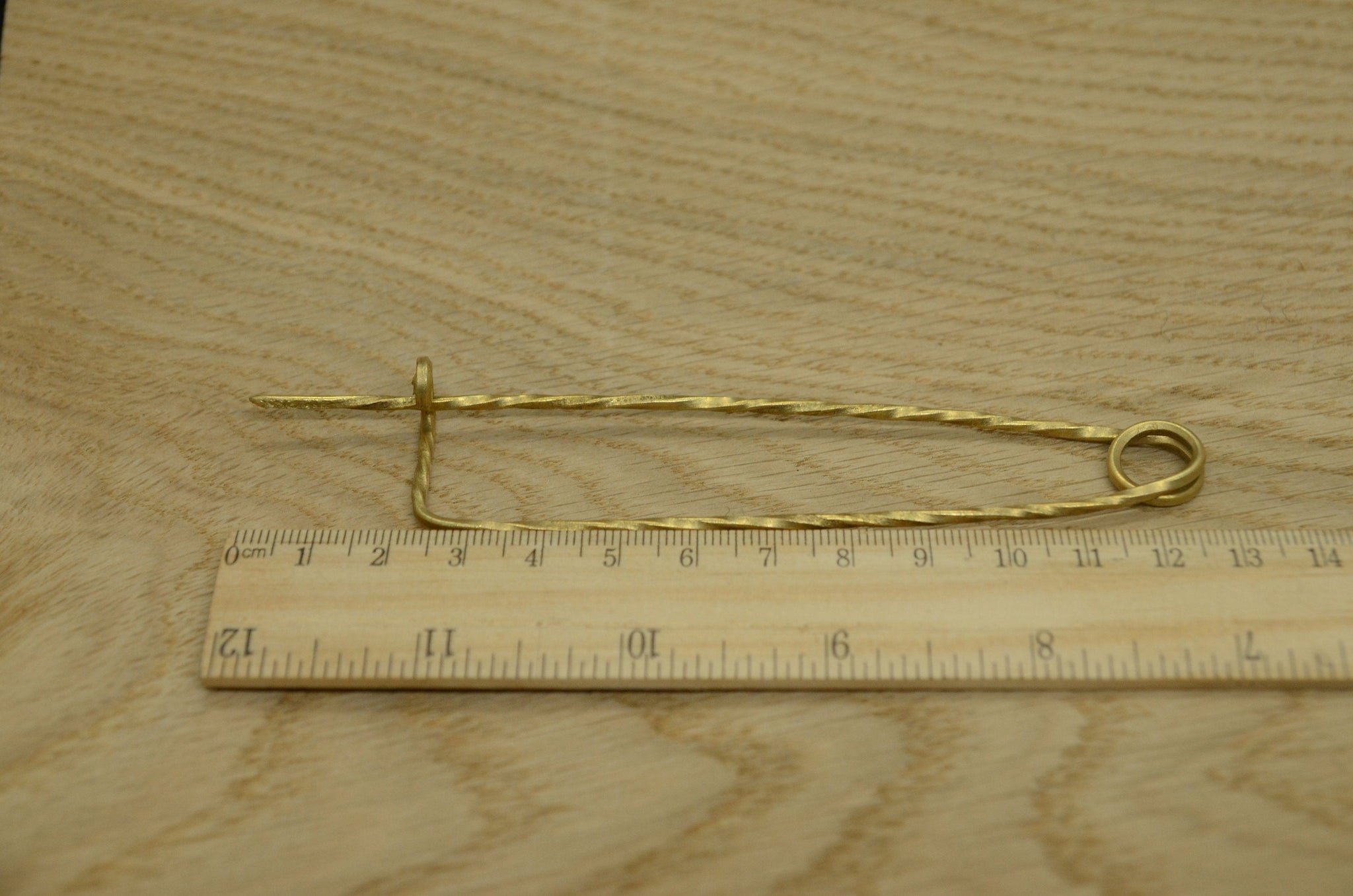 Brass pin, 13cm length, Medieval pin, Pin Brooch, Safety Pin, Pin