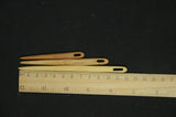 Set of 3 wooden needles, Nalbinding needles, Wooden toothbrush rag rug needle, Wooden needle, Weaving needle, Lengths 12,10,7 cm